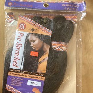 Pre-Stretched Dark Brown and Dirty Blond Braiding Hair Color T1B/27